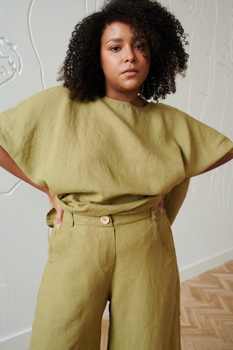 Nina Linen Top by LinenFox, 100% Linen