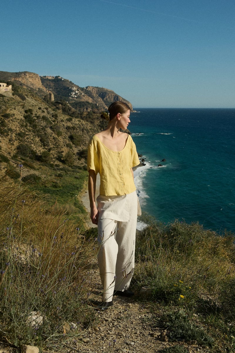 Simon Linen Top by LinenFox, 100% Linen