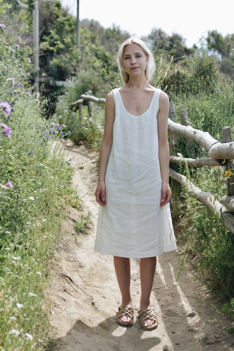 Linen Dress – Monstera by LinenFox, 100% Linen