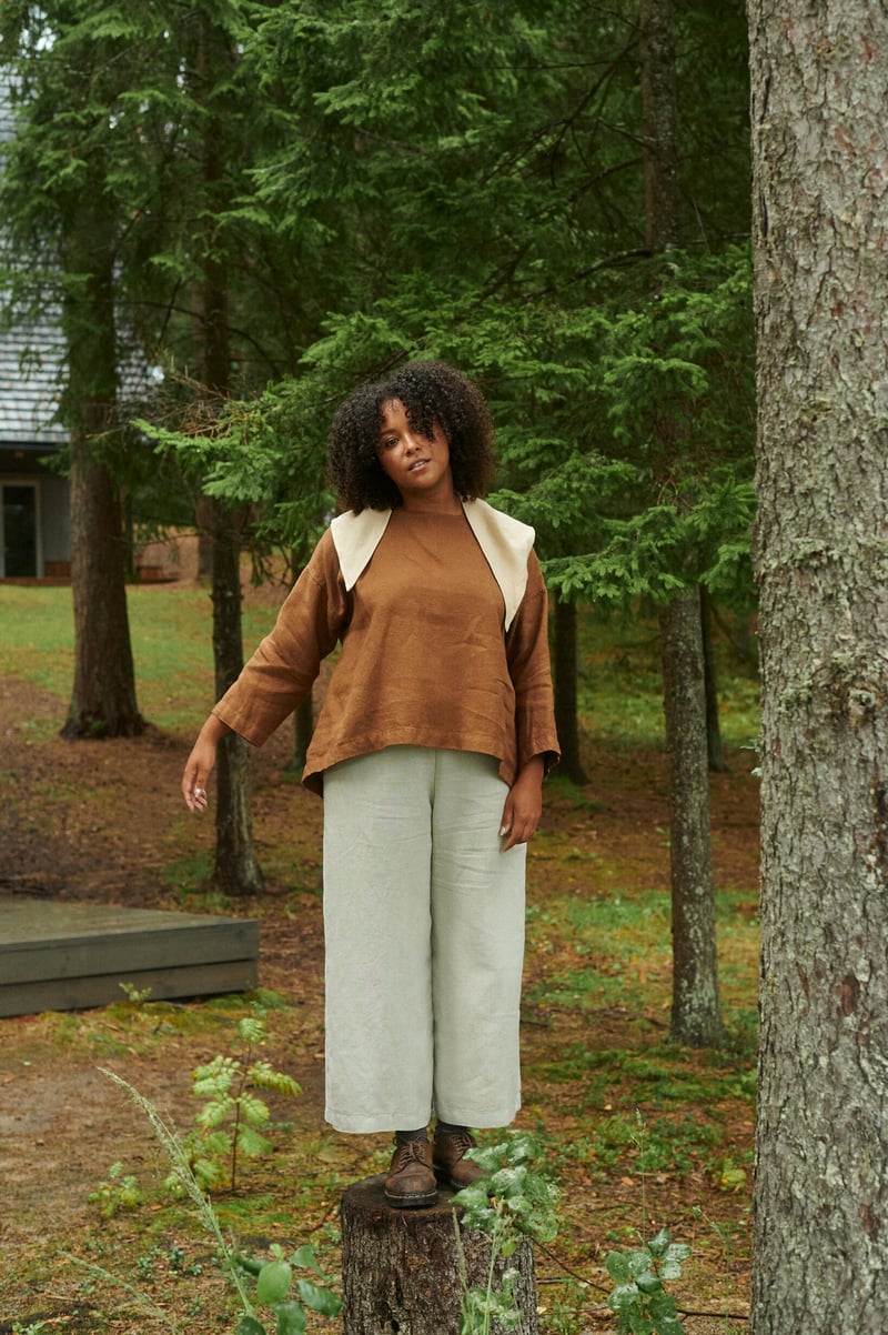 Harper Linen Wool Blend Tunic by LinenFox, 85% Linen, 15% Wool