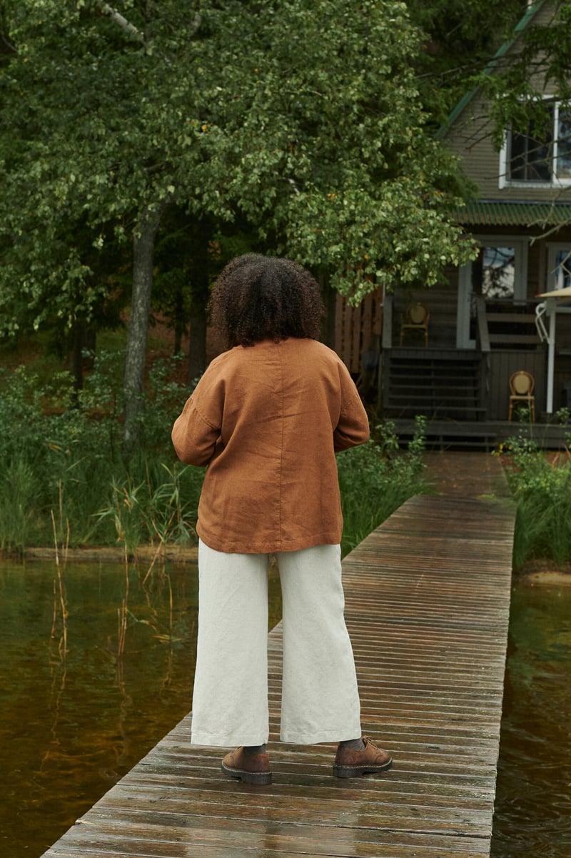 Harper Linen Wool Blend Tunic by LinenFox, 85% Linen, 15% Wool