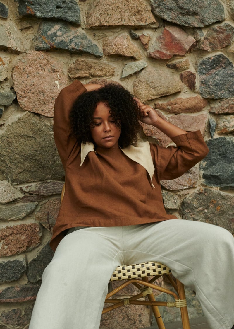 Harper Linen Wool Blend Tunic by LinenFox, 85% Linen, 15% Wool