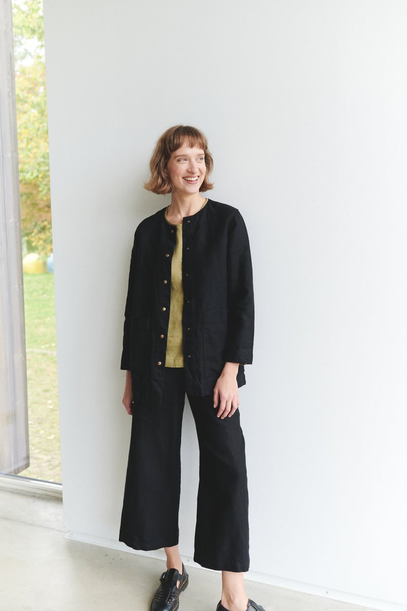 Leone Heavy Linen Jacket by LinenFox, 100% Linen
