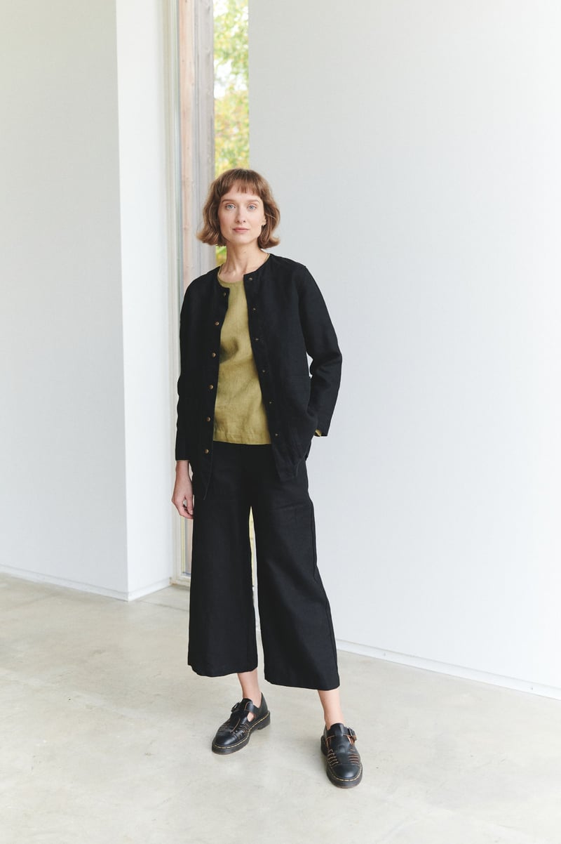 Leone Heavy Linen Jacket by LinenFox, 100% Linen