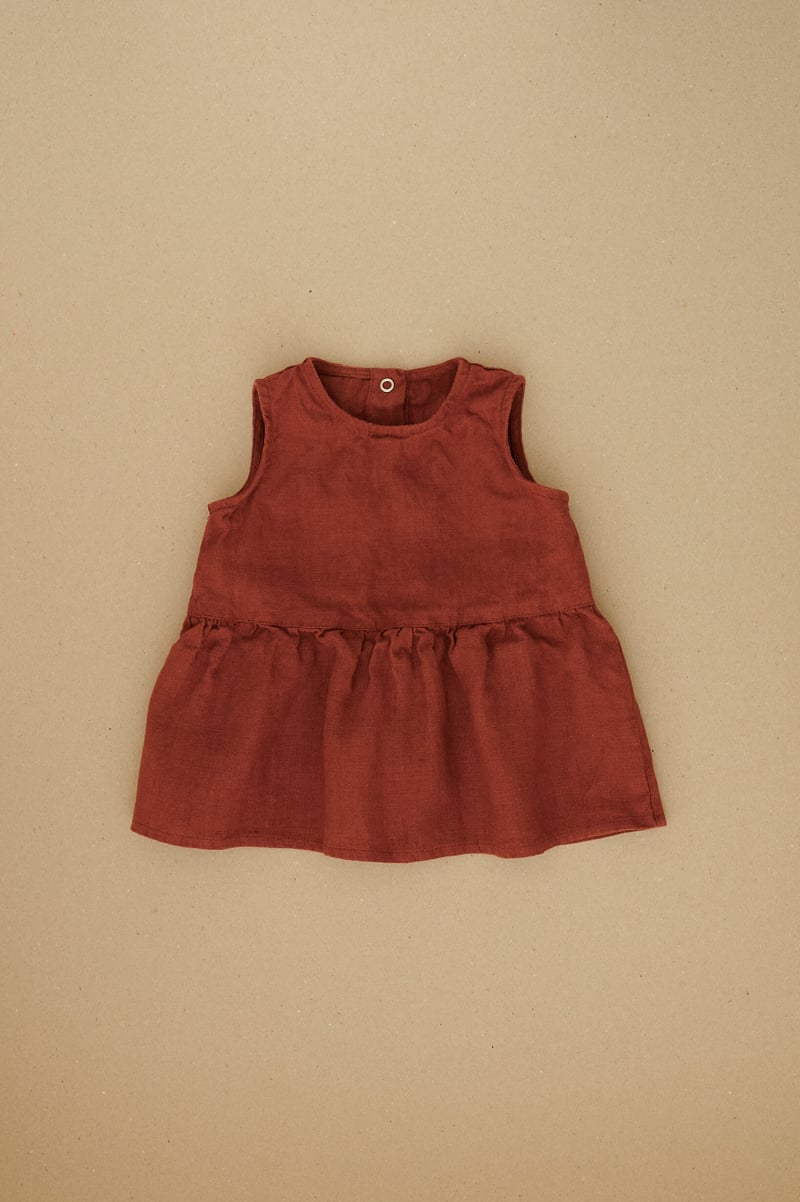 Airi Linen Baby Dress by LinenFox, 100% Linen
