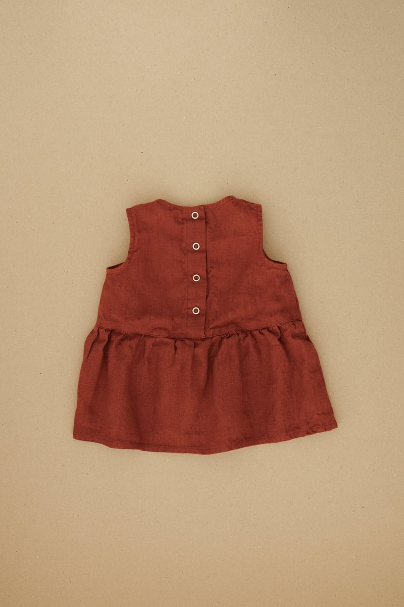 Airi Linen Baby Dress by LinenFox, 100% Linen