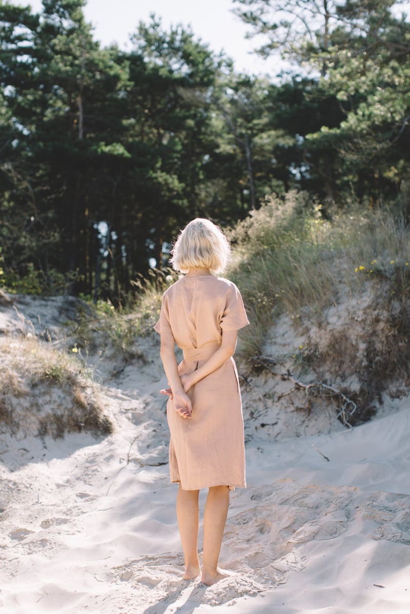 Mimosa Linen Dress by LinenFox, 100% Linen