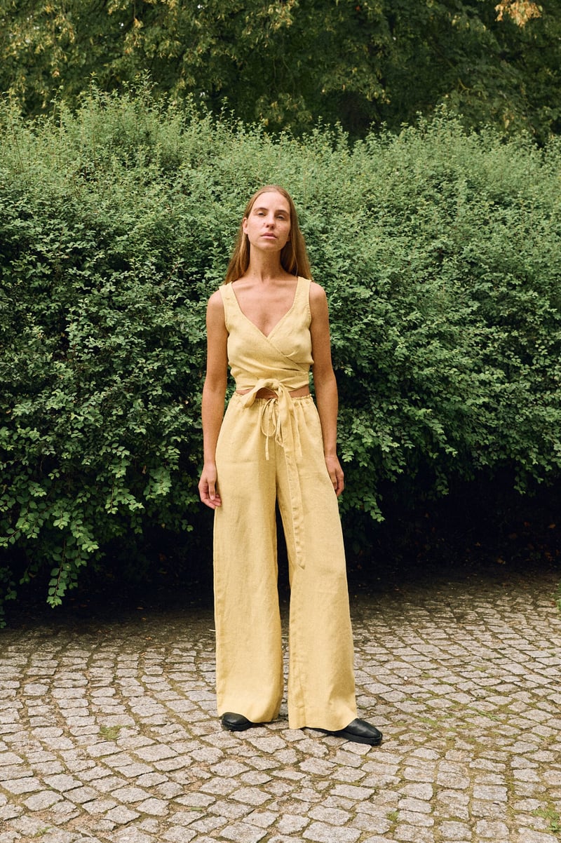 Drawstring Linen Pants – Robbie by LinenFox, 100% Linen