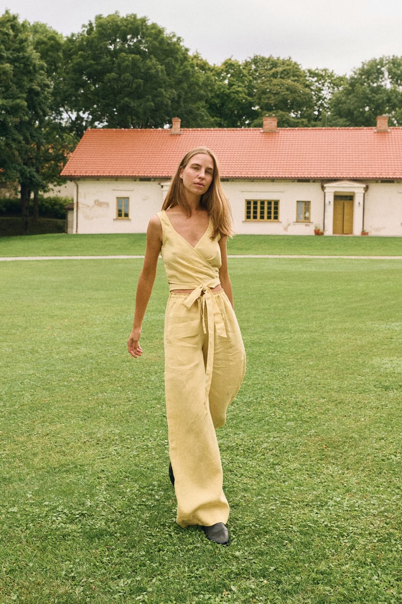 Drawstring Linen Pants – Robbie by LinenFox, 100% Linen