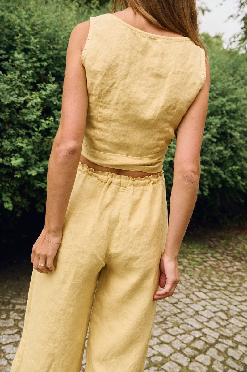 Drawstring Linen Pants – Robbie by LinenFox, 100% Linen