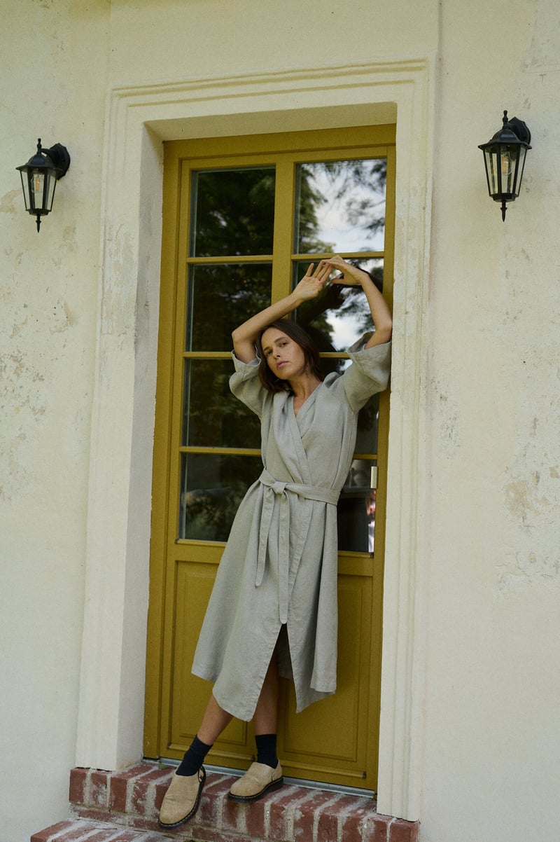 Agnes Heavy Linen Dress by LinenFox, 100% Linen