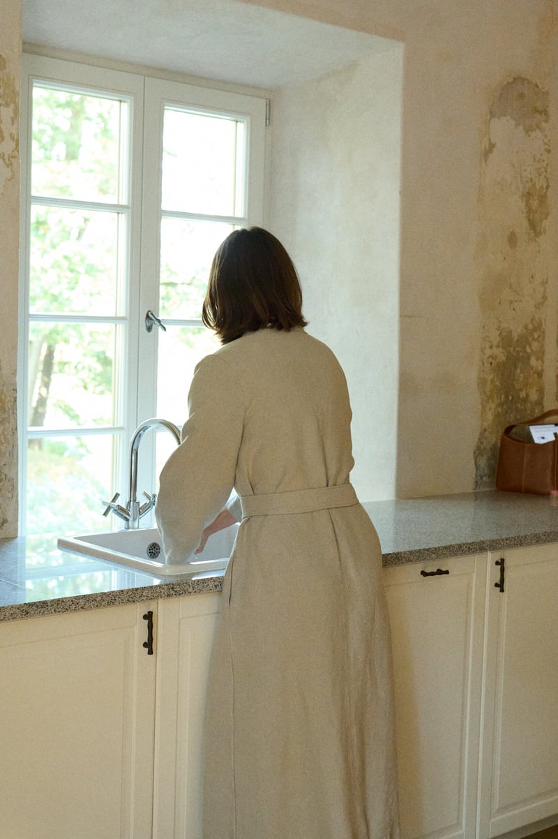 Agnes Heavy Linen Dress by LinenFox, 100% Linen