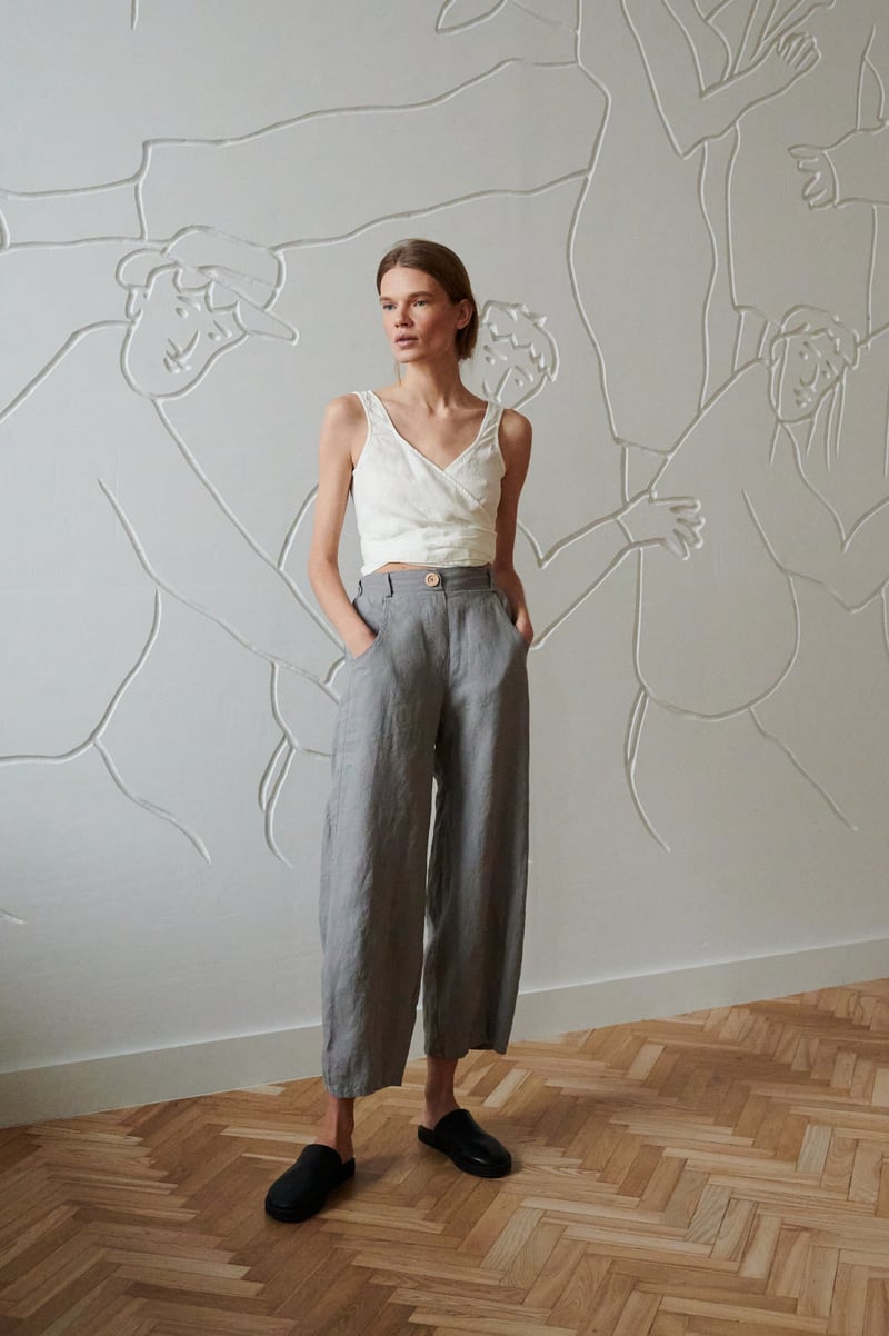 Frankie Linen Trousers by LinenFox, 100% Linen