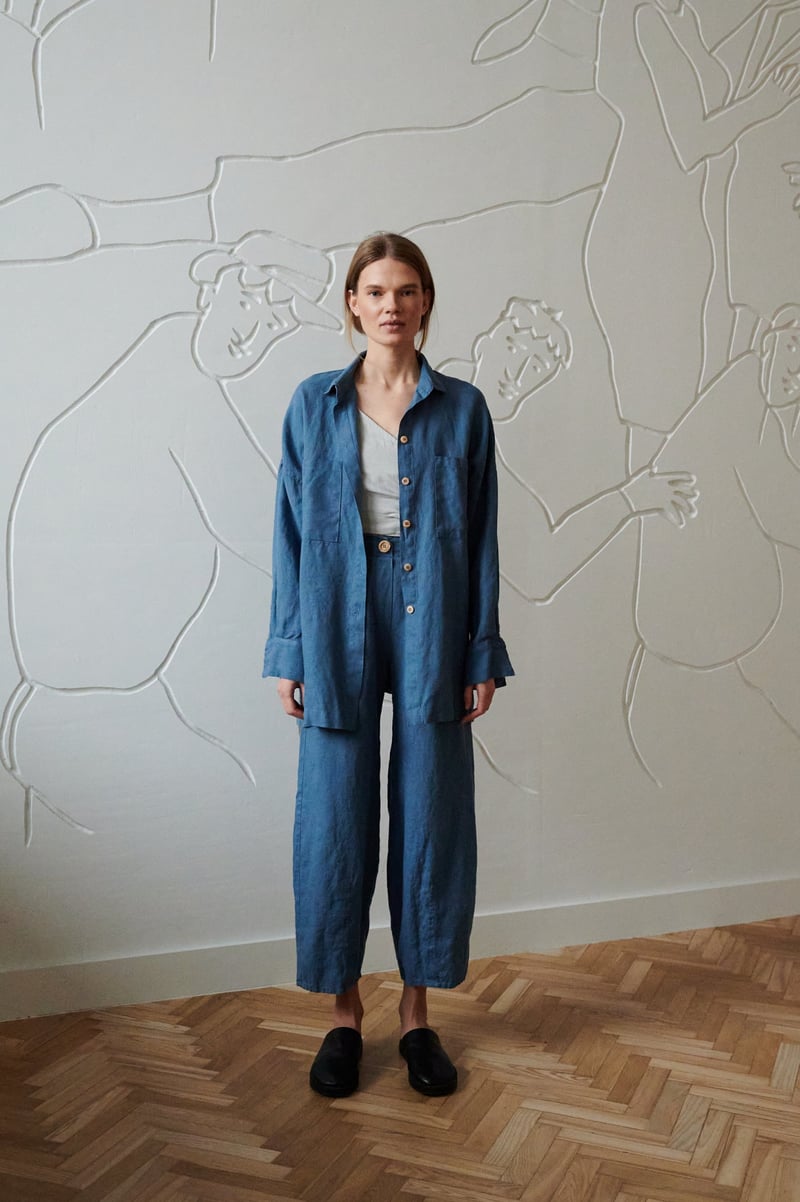 Vika Linen Shirt by LinenFox, 100% Linen