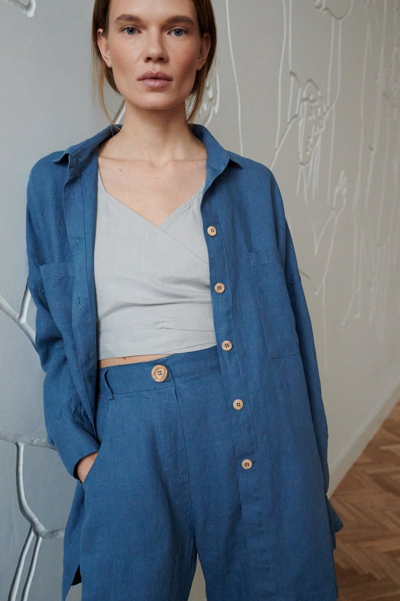 Vika Linen Shirt by LinenFox, 100% Linen
