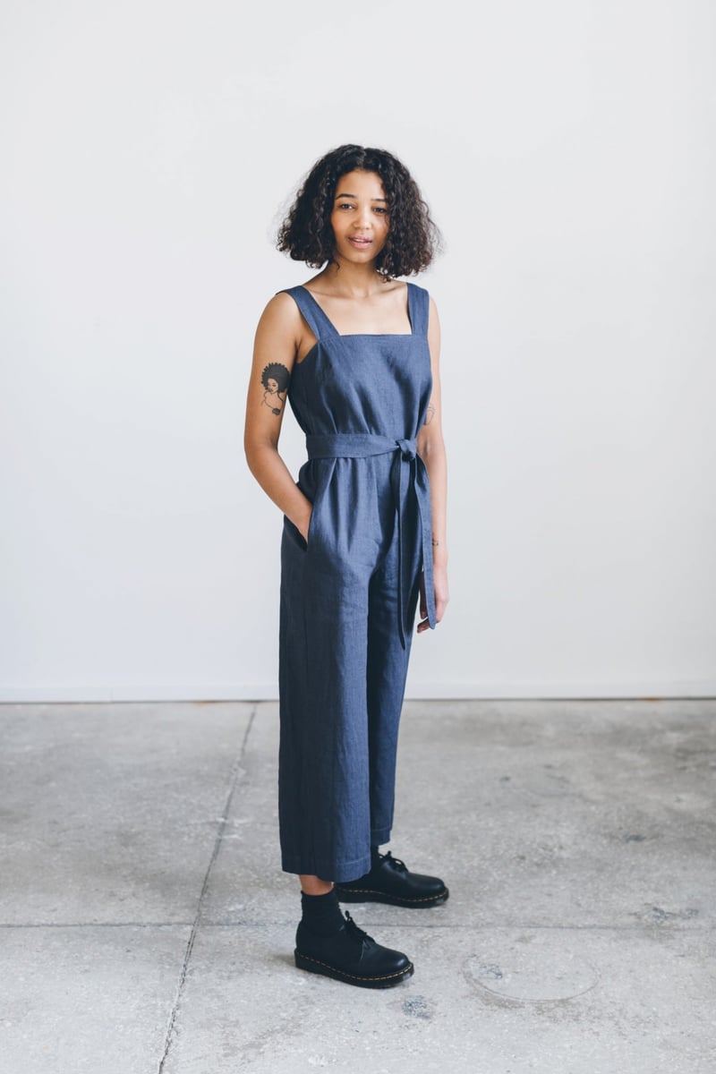 Naomi Linen Jumpsuit by LinenFox, 100% Linen