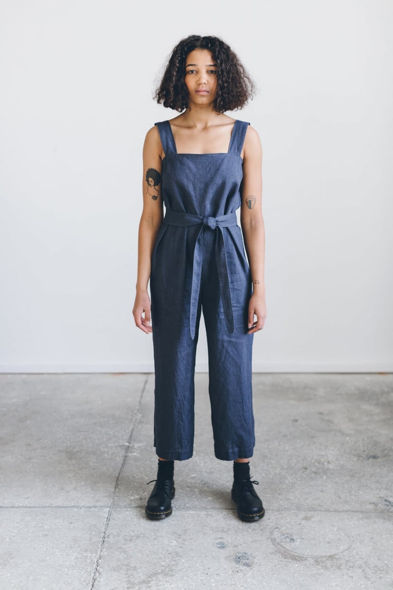 Naomi Linen Jumpsuit by LinenFox, 100% Linen