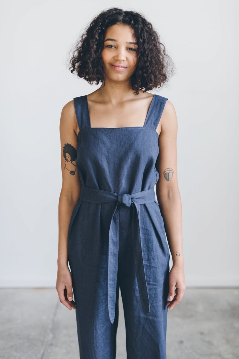 Naomi Linen Jumpsuit by LinenFox, 100% Linen