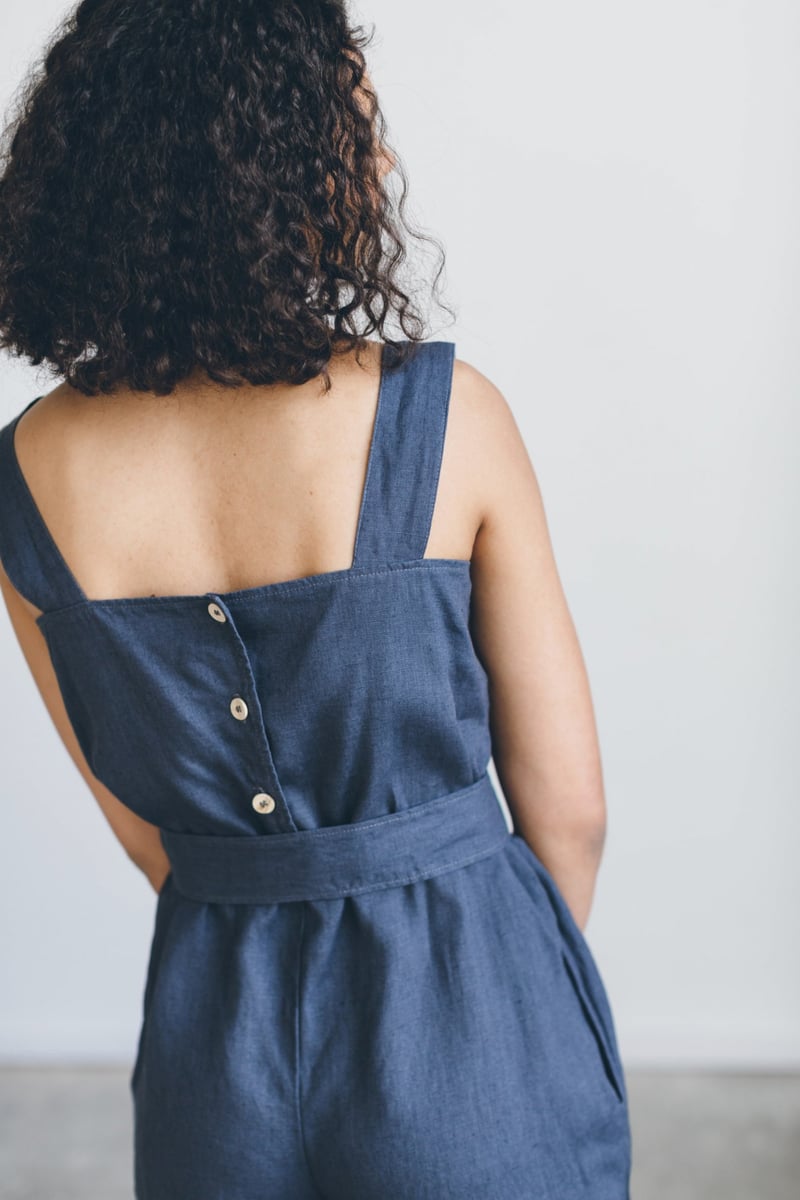 Naomi Linen Jumpsuit by LinenFox, 100% Linen