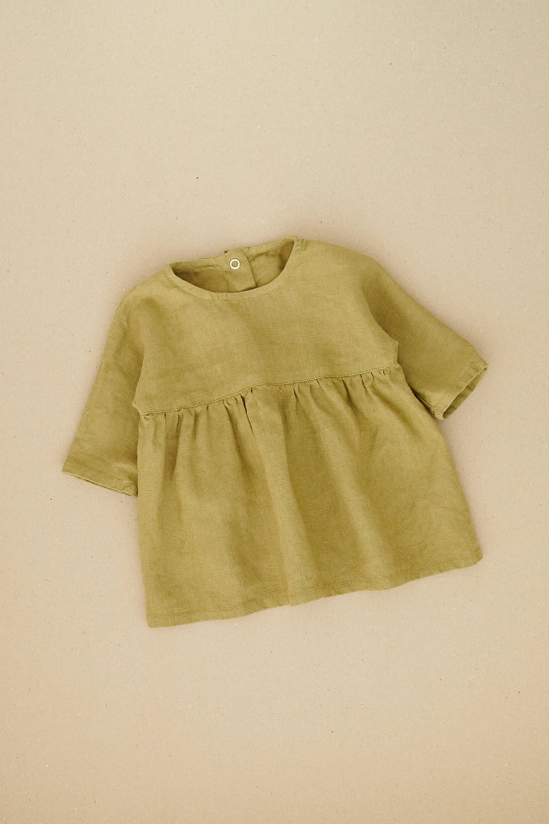 Gabi Linen Baby Dress by LinenFox, 100% Linen