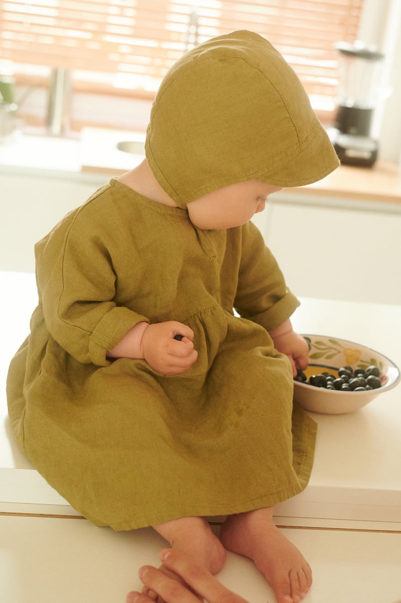 Gabi Linen Baby Dress by LinenFox, 100% Linen