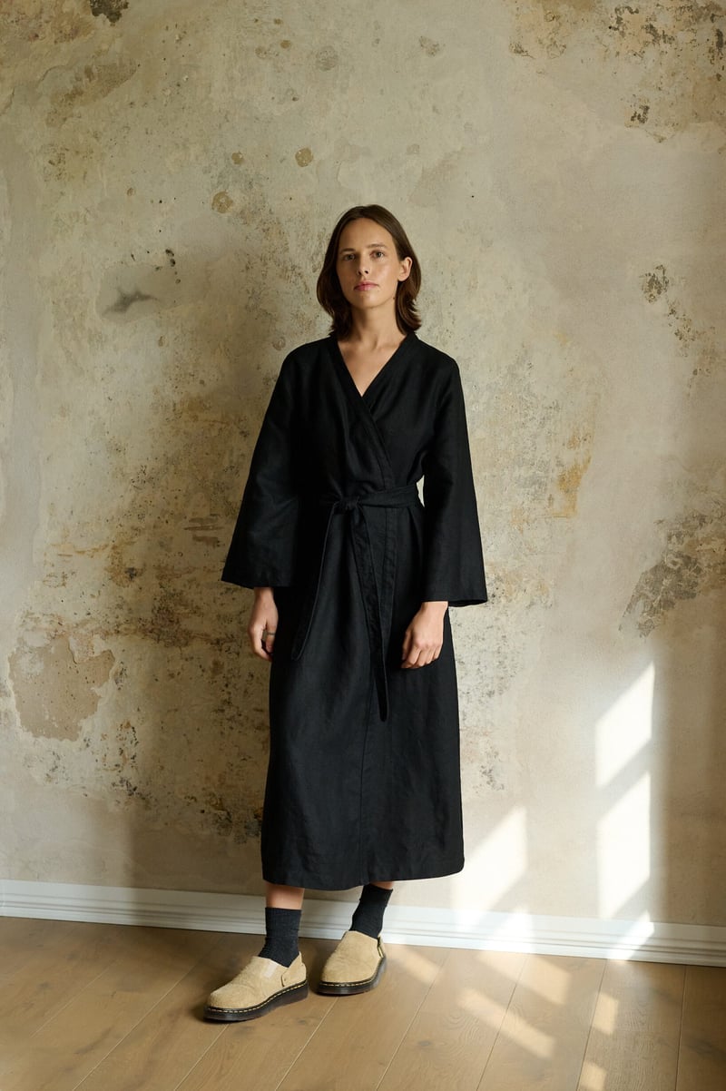 Agnes Heavy Linen Dress by LinenFox, 100% Linen