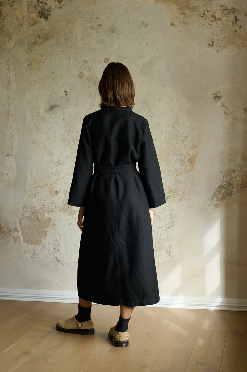 Agnes Heavy Linen Dress by LinenFox, 100% Linen