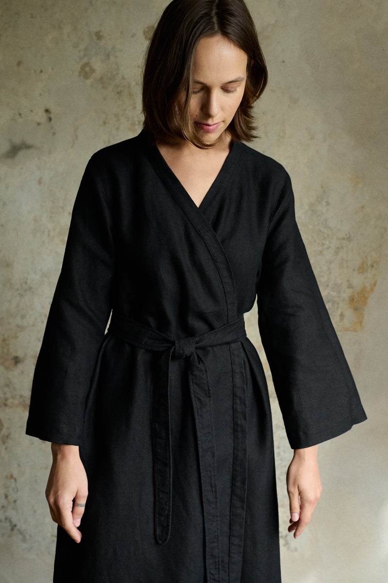 Agnes Heavy Linen Dress by LinenFox, 100% Linen