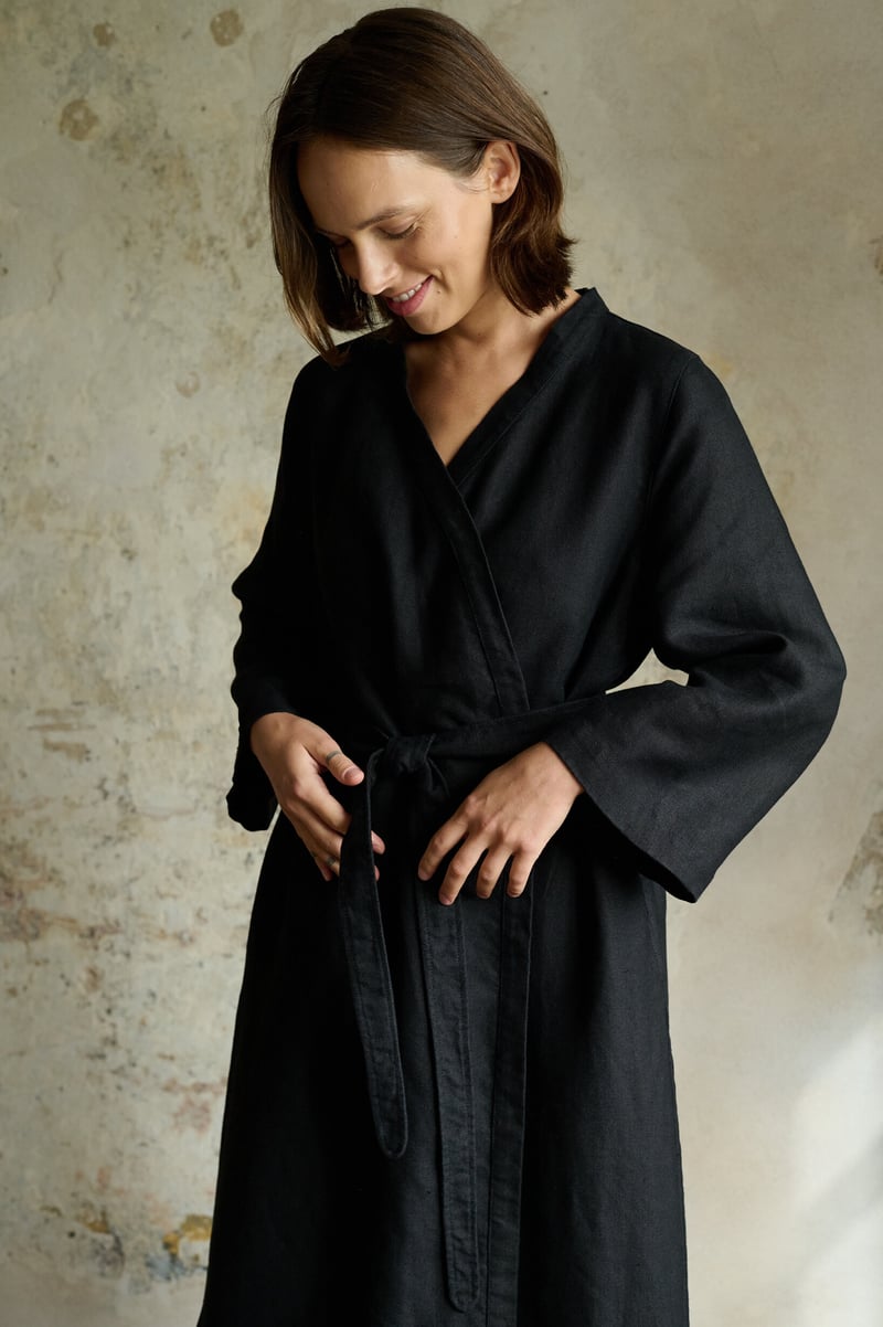 Agnes Heavy Linen Dress by LinenFox, 100% Linen
