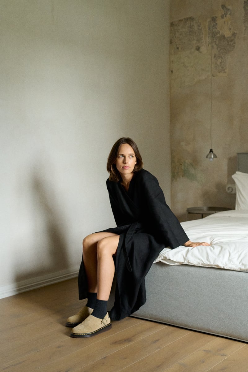 Agnes Heavy Linen Dress by LinenFox, 100% Linen