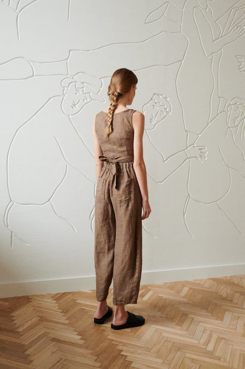 Soja Waffle Linen Top by LinenFox, 100% Linen