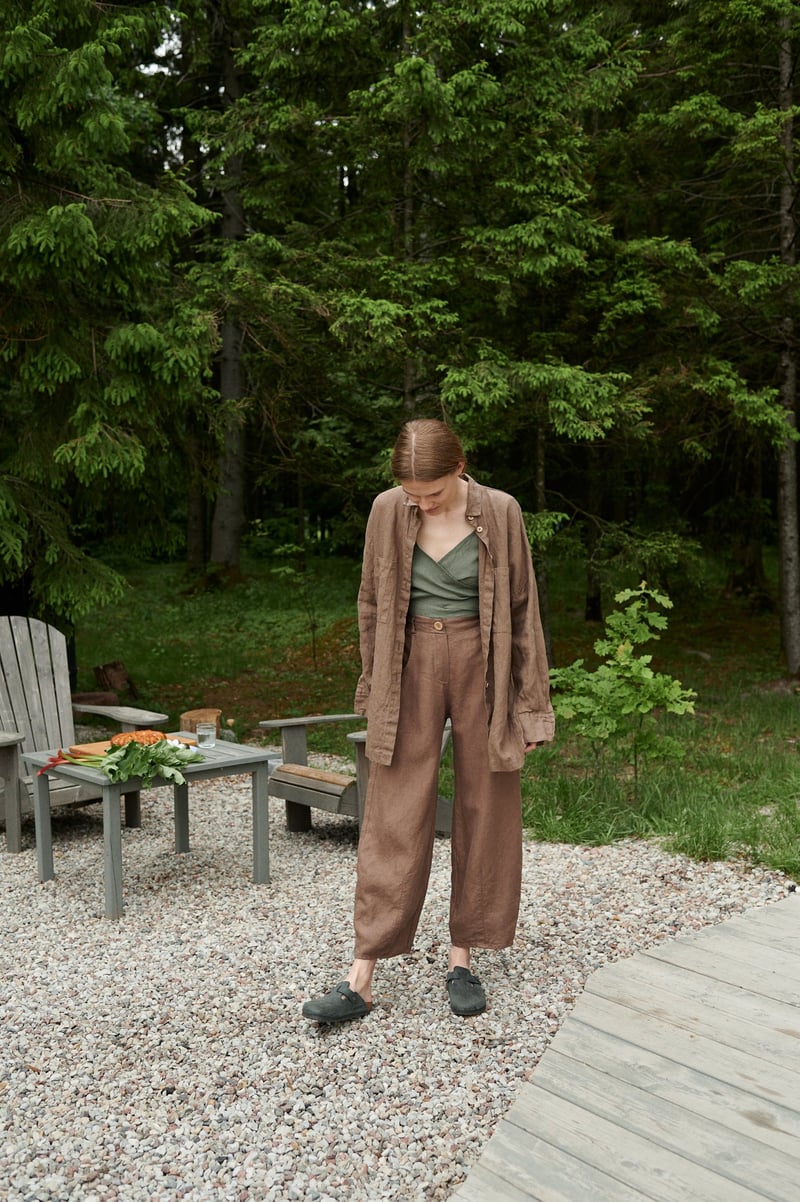 Frankie Heavy Linen Trousers by LinenFox, 100% Linen
