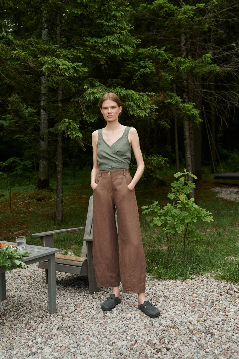 Frankie Heavy Linen Trousers by LinenFox, 100% Linen