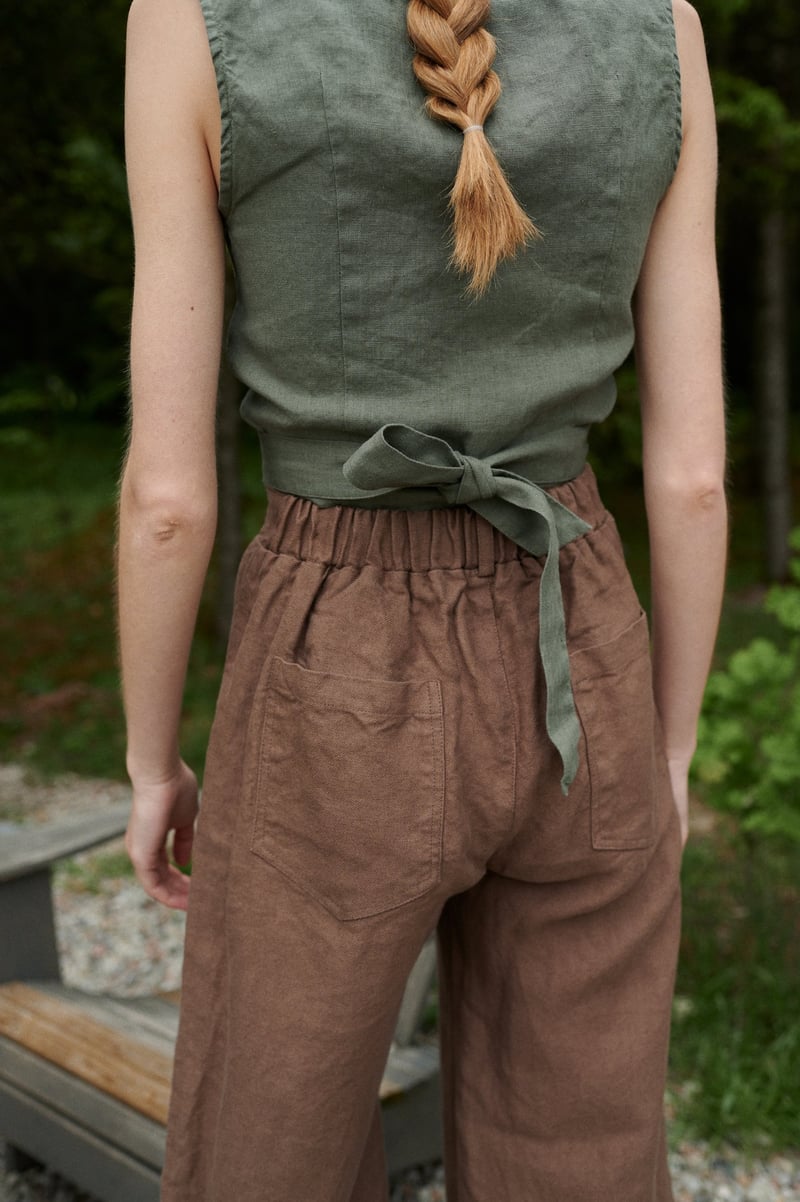 Frankie Heavy Linen Trousers by LinenFox, 100% Linen