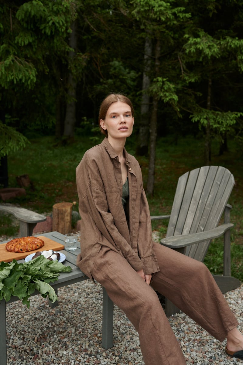 Frankie Heavy Linen Trousers by LinenFox, 100% Linen