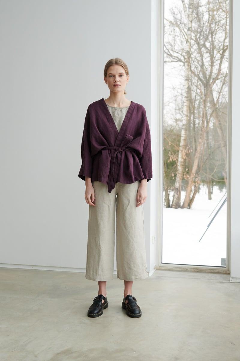 Rene Linen Jacket by LinenFox, 100% Linen