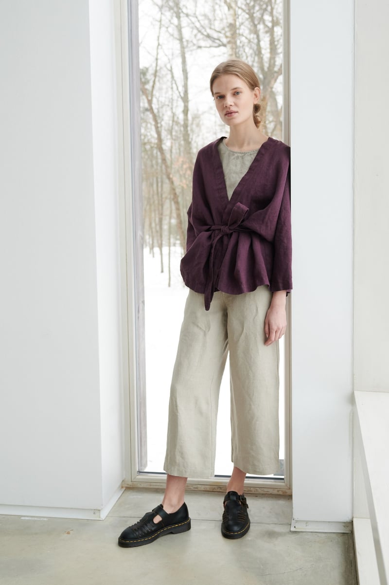 Rene Linen Jacket by LinenFox, 100% Linen
