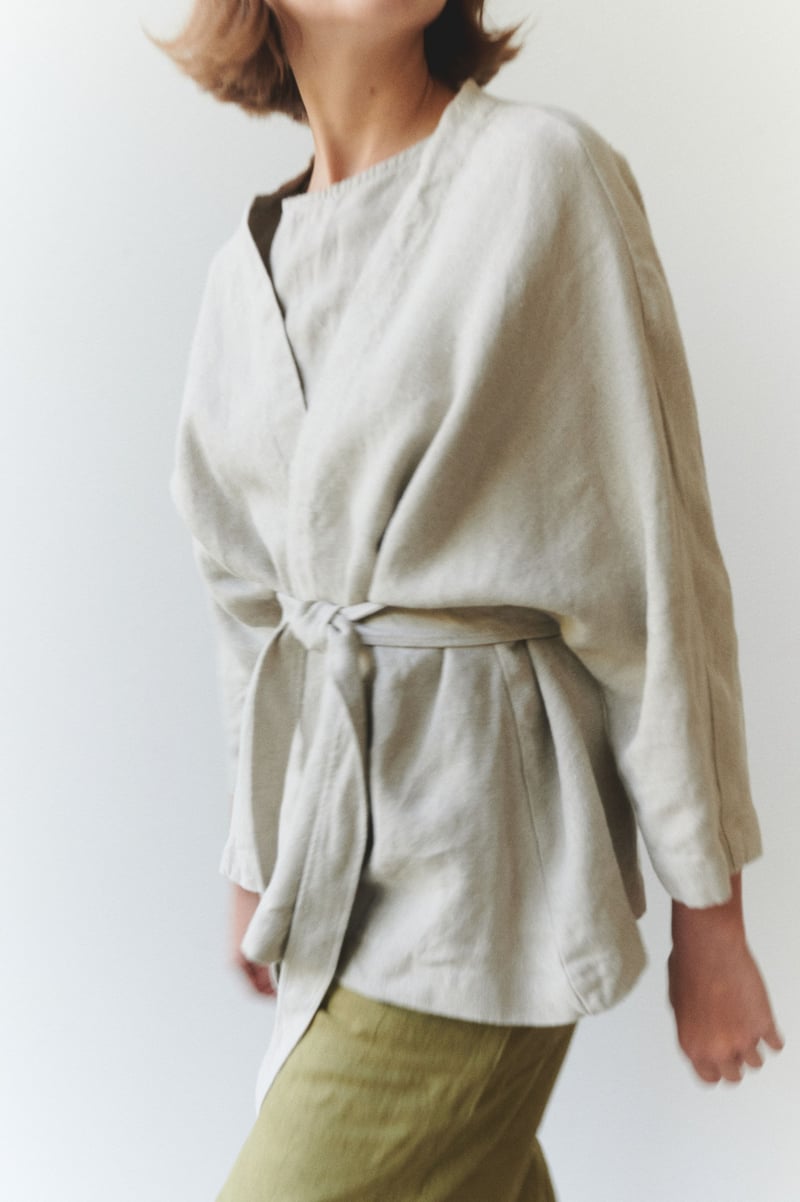Rene Heavy Linen Jacket by LinenFox, 100% Linen