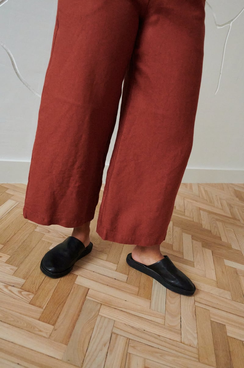Ocean Heavy Linen Trousers by LinenFox, 100% Linen