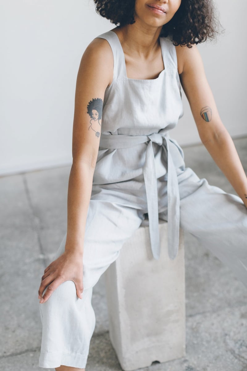Naomi Linen Jumpsuit by LinenFox, 100% Linen