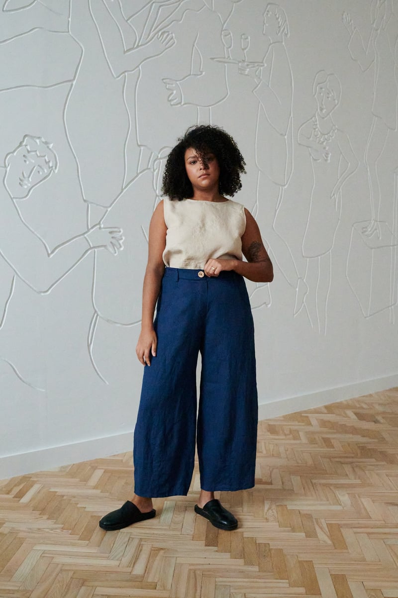 Frankie Linen Trousers by LinenFox, 100% Linen