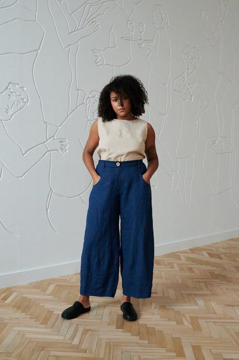 Frankie Linen Trousers by LinenFox, 100% Linen