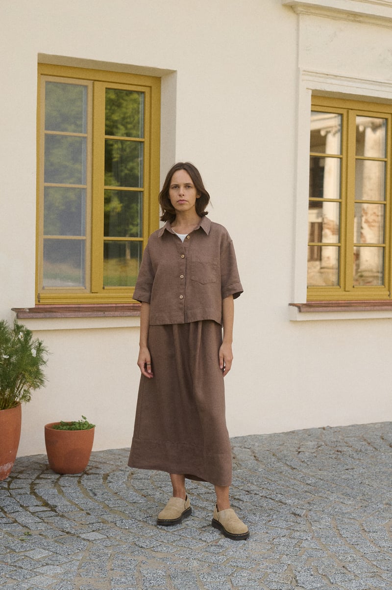 Jamie Heavy Linen Shirt by LinenFox, 100% Linen