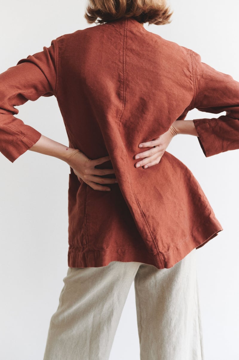 Leone Heavy Linen Jacket by LinenFox, 100% Linen