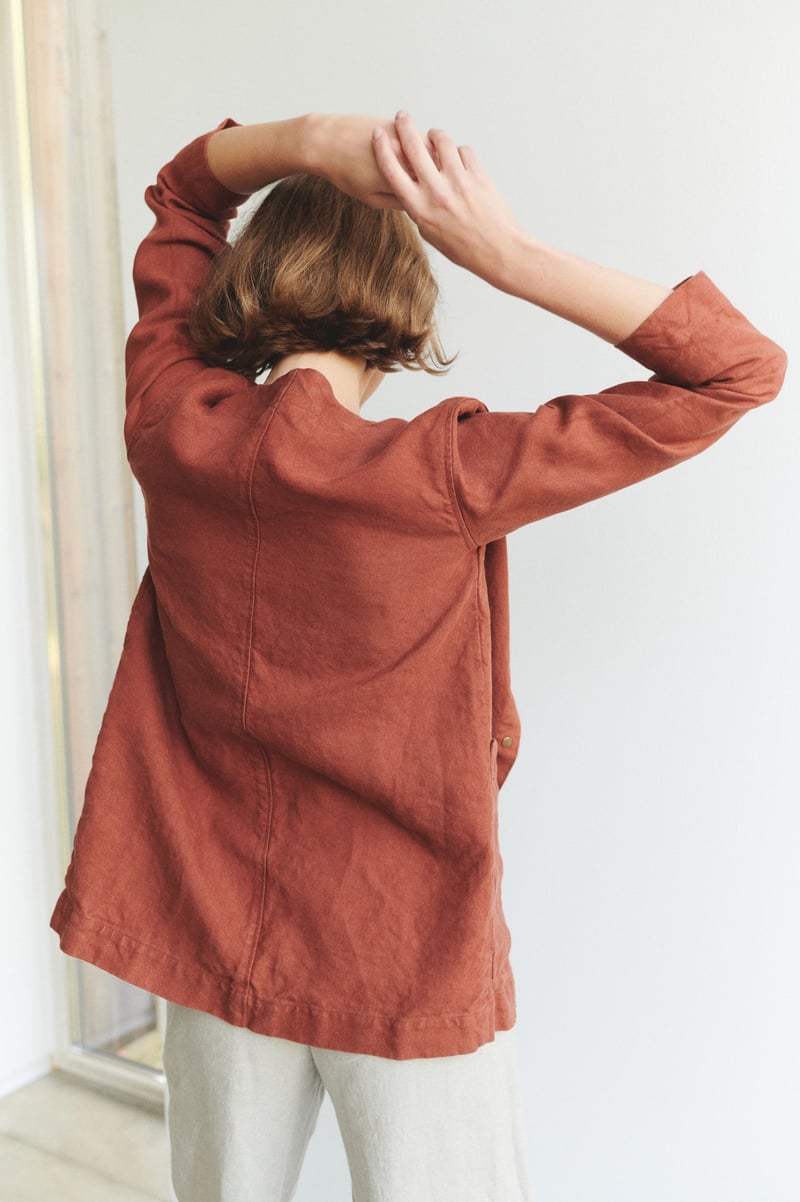 Leone Heavy Linen Jacket by LinenFox, 100% Linen