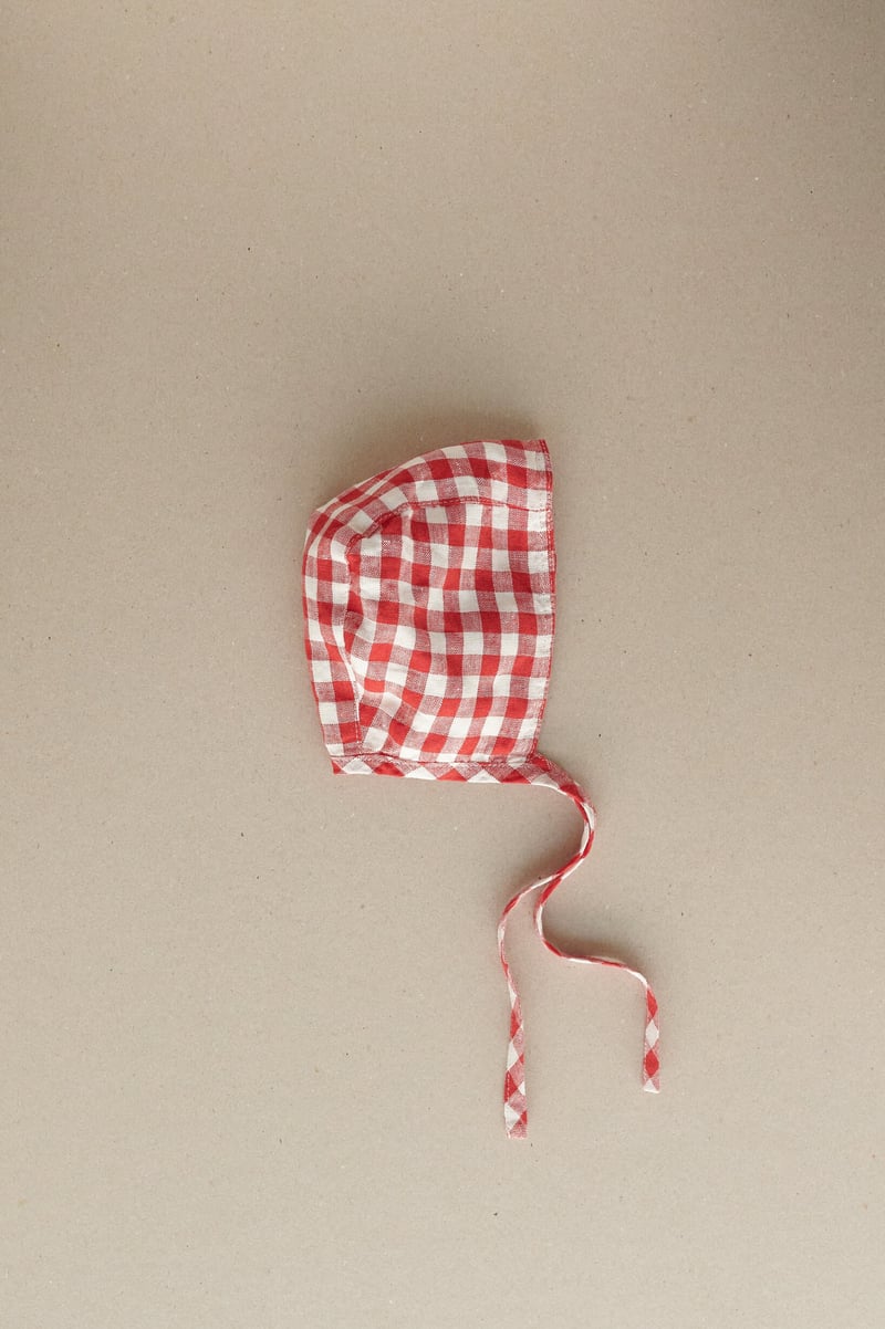 First Baby Bonnet by LinenFox, 100% Linen