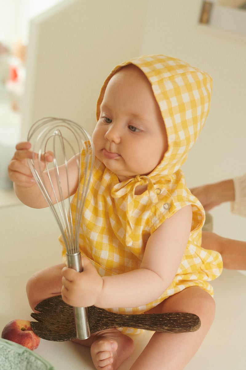First Baby Bonnet by LinenFox, 100% Linen
