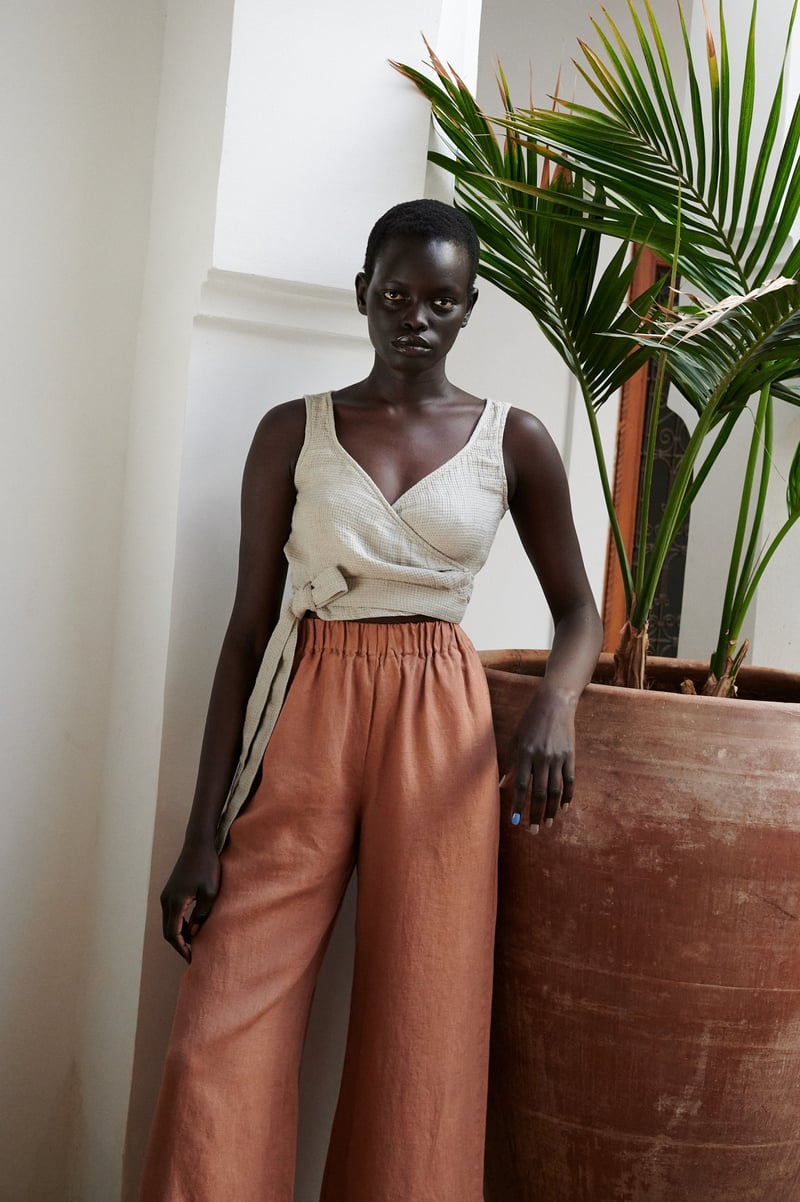 Brenna Linen Trousers by LinenFox, 100% Linen