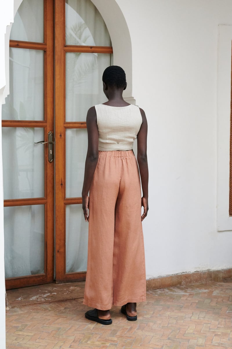Brenna Linen Trousers by LinenFox, 100% Linen