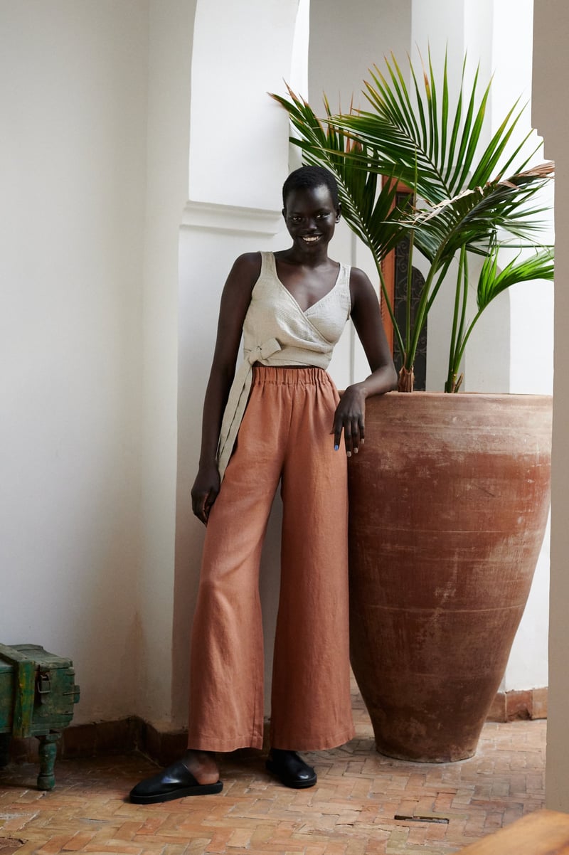 Brenna Linen Trousers by LinenFox, 100% Linen